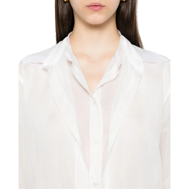 Ramie Double Collar Shirt