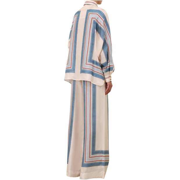 Ticking Stripe Scarf Shirt