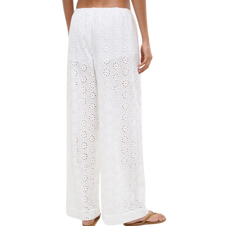 White Eyelet Bonfire Pant