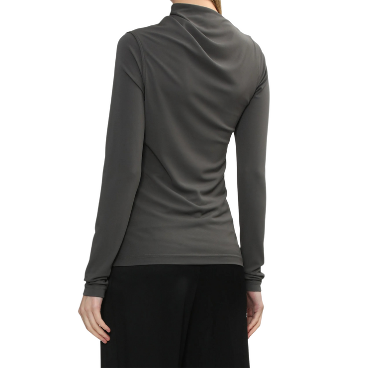 Anthracite Draped Jersey Top