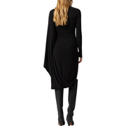 Jersey Midi Cape Dress