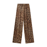 Leopard Silk Trousers