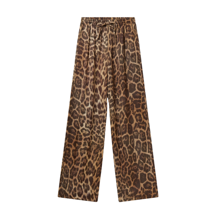 Leopard Silk Trousers