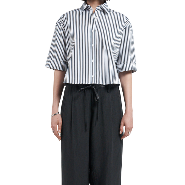 Stripe Oversized Short Sleeve Top