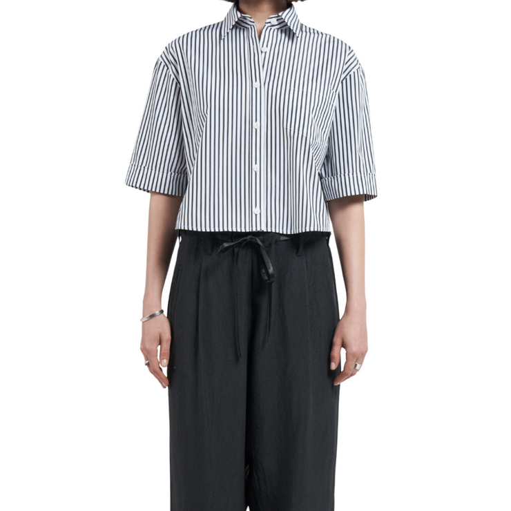 Stripe Oversized Short Sleeve Top