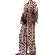 Snake Print Satin Trouser