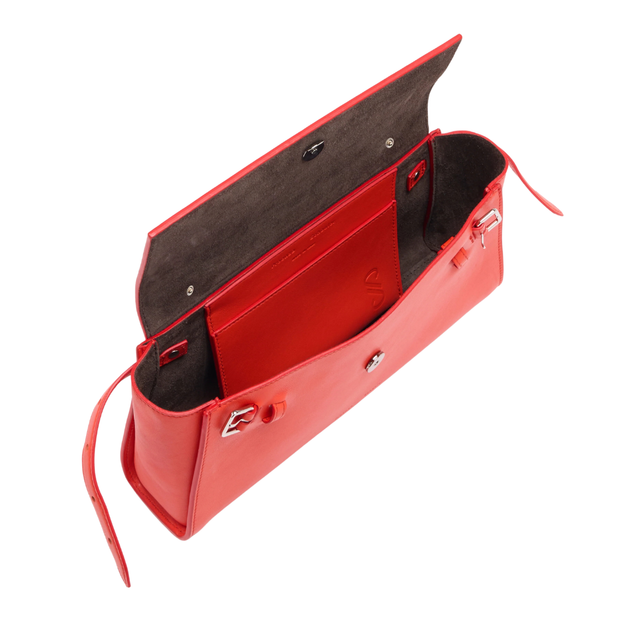 Tate Clutch in Vermillion