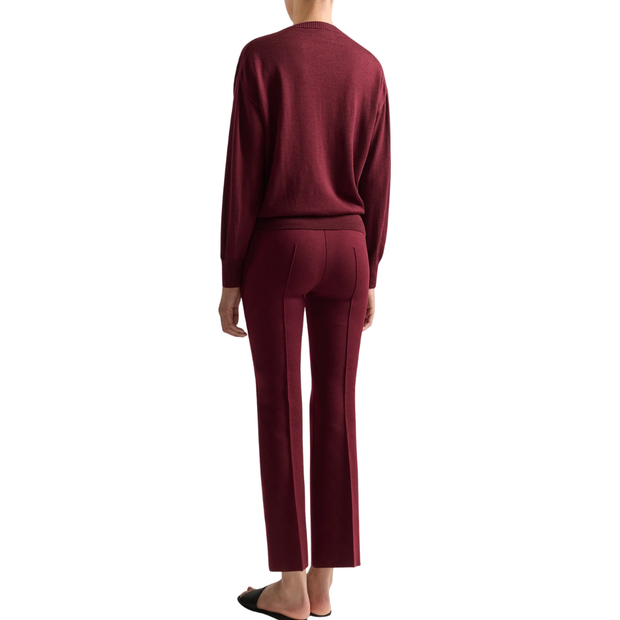 Merino Kick Pant in Wine