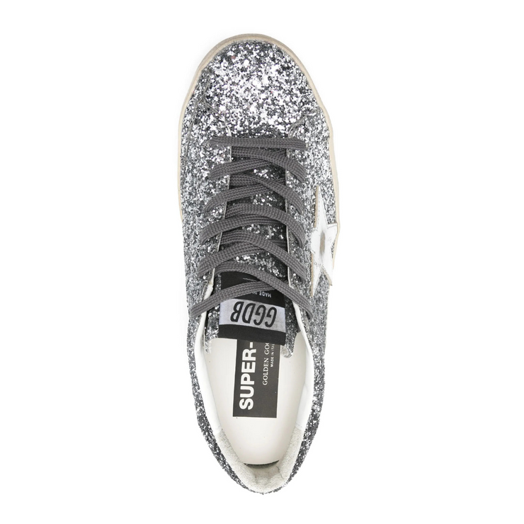 Silver & Black Glitter Superstar