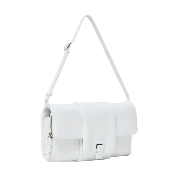 Optic White Flip Shoulder Bag