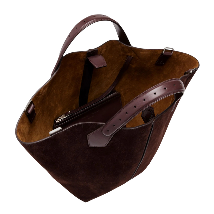 Chocolate Chelsea Suede Tote