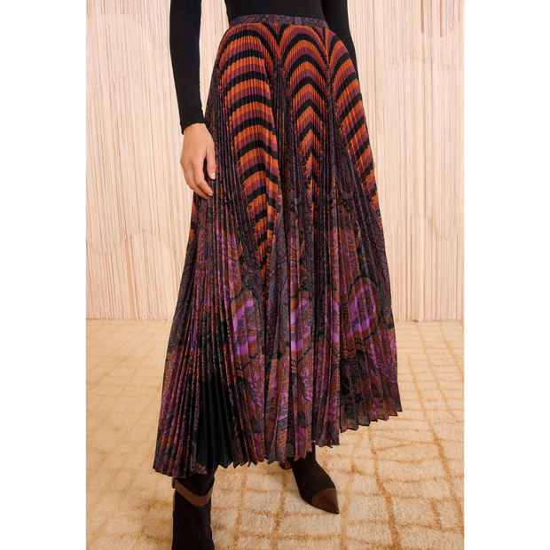 Shayna Pleated Midi Skirt