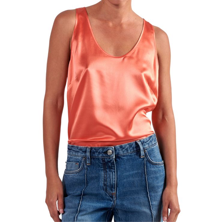 Peach Silk Tank Top