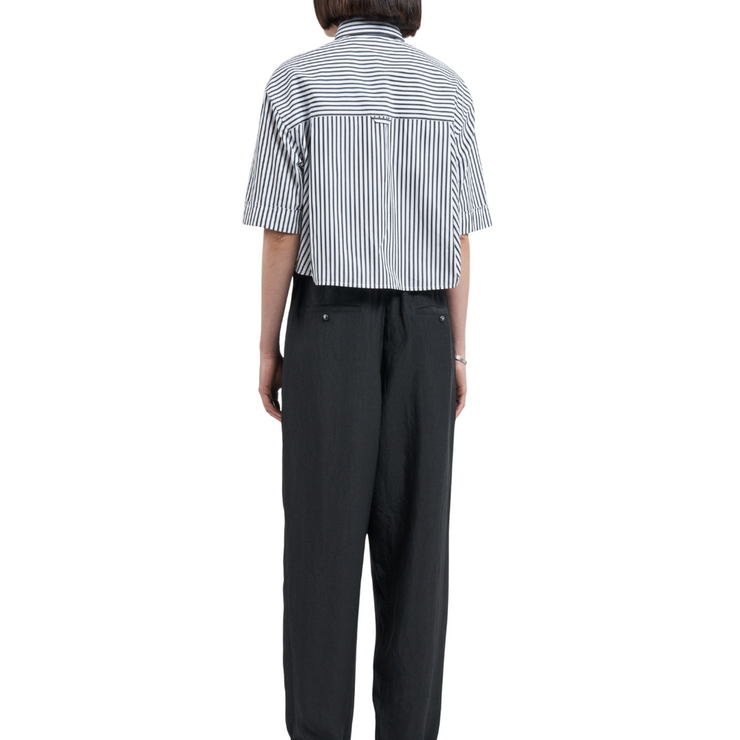 Stripe Oversized Short Sleeve Top