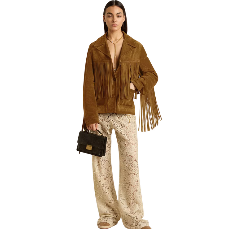 Suede Fringe Jacket
