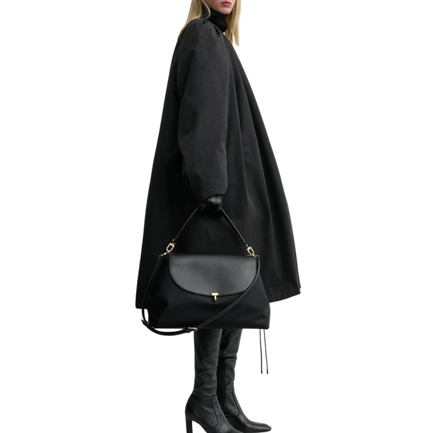 Black T-Lock Nylon Satchel