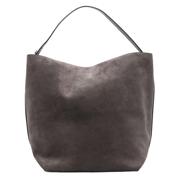 Granite Suede Belted Tote