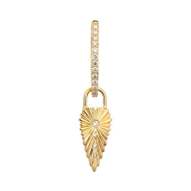 Ruffled Heart Charm - SINGLE