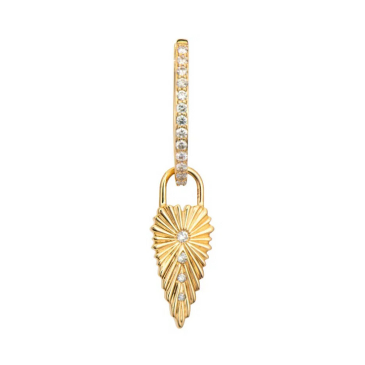 Ruffled Heart Charm - SINGLE