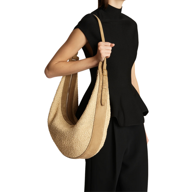 Augustina Crossbody in Raffia