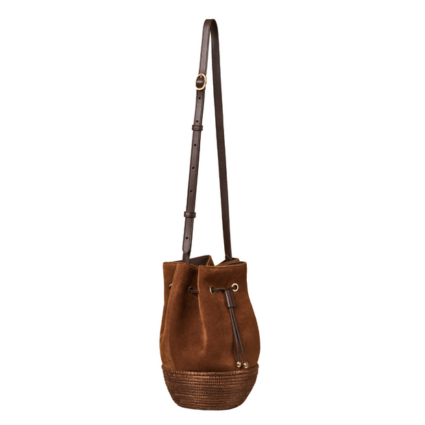 Chestnut Suede Bucket Bag