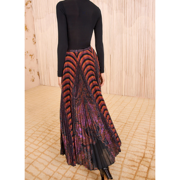 Shayna Pleated Midi Skirt