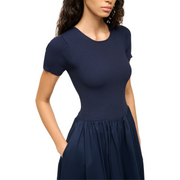 Ysabel Navy Midi Dress