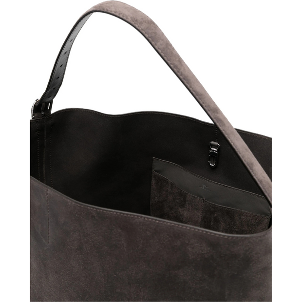 Granite Suede Belted Tote