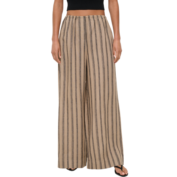 Sahara Stripe Bonfire Linen Pant