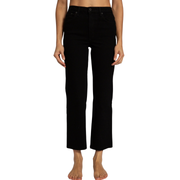 BLACK RESIN CROP WIDE LEG