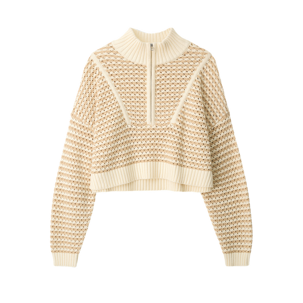 Breeze Cream Cropped Hampton Sweater