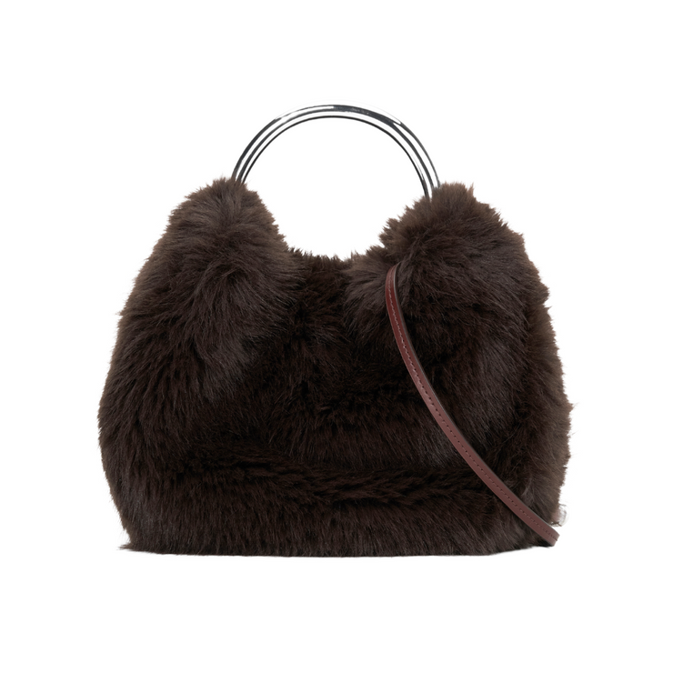 Romeo Espresso Faux Fur Bag