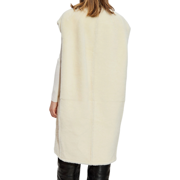 Ivory Shearling Vest