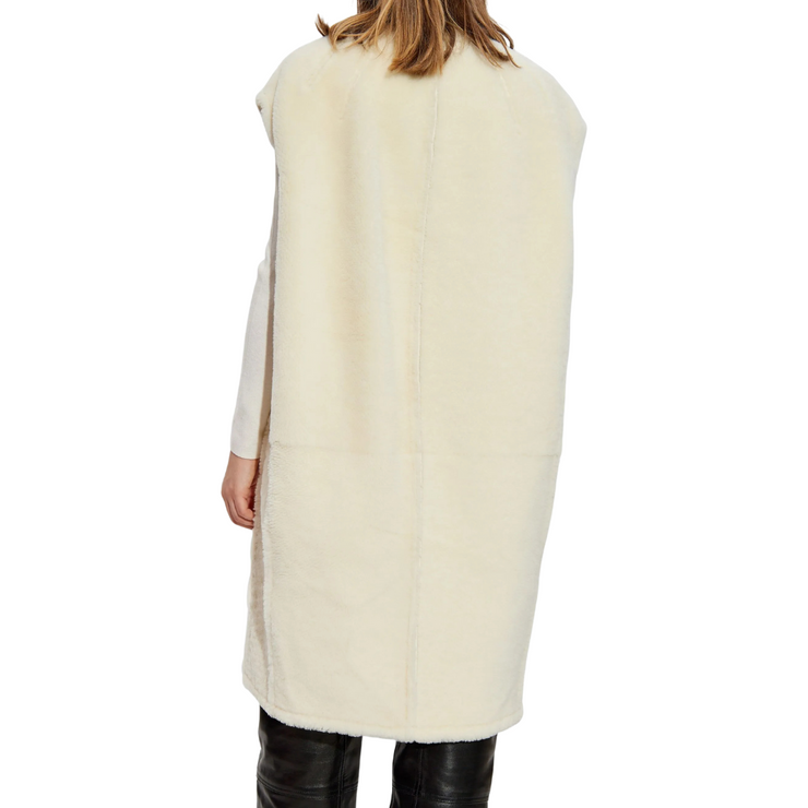 Ivory Shearling Vest