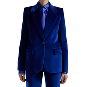 Velvet Single Breasted Blazer