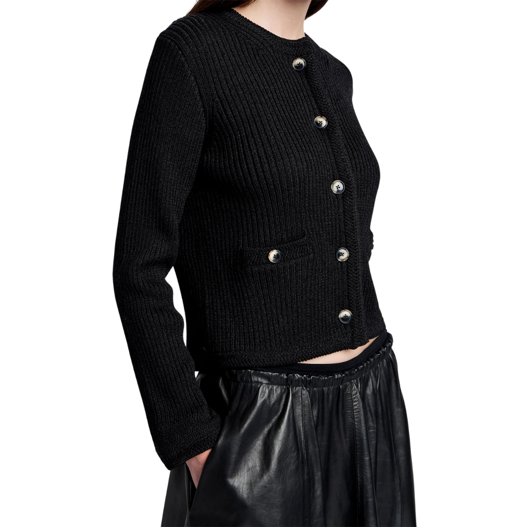 トップス 50s-60s WILSON lettered cardigan black Wilson Cardigan – Gretta & Co.