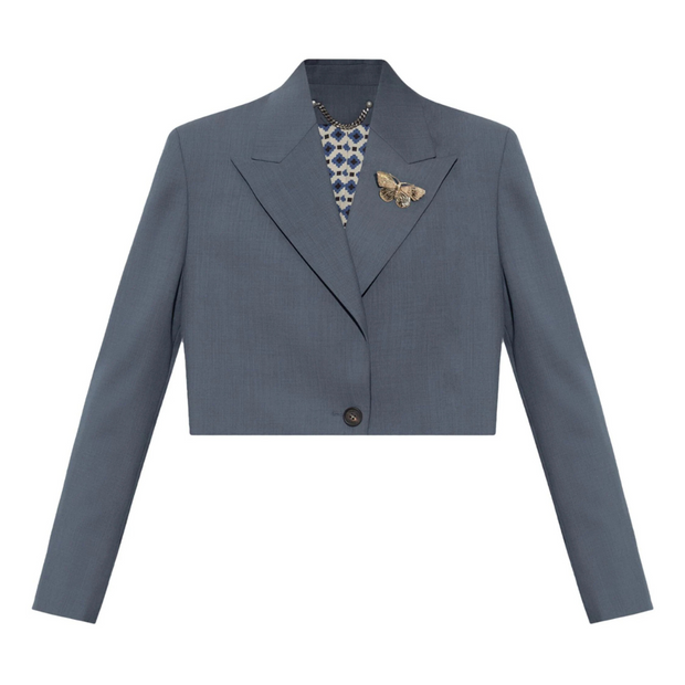 Cropped Single Breasted Blazer