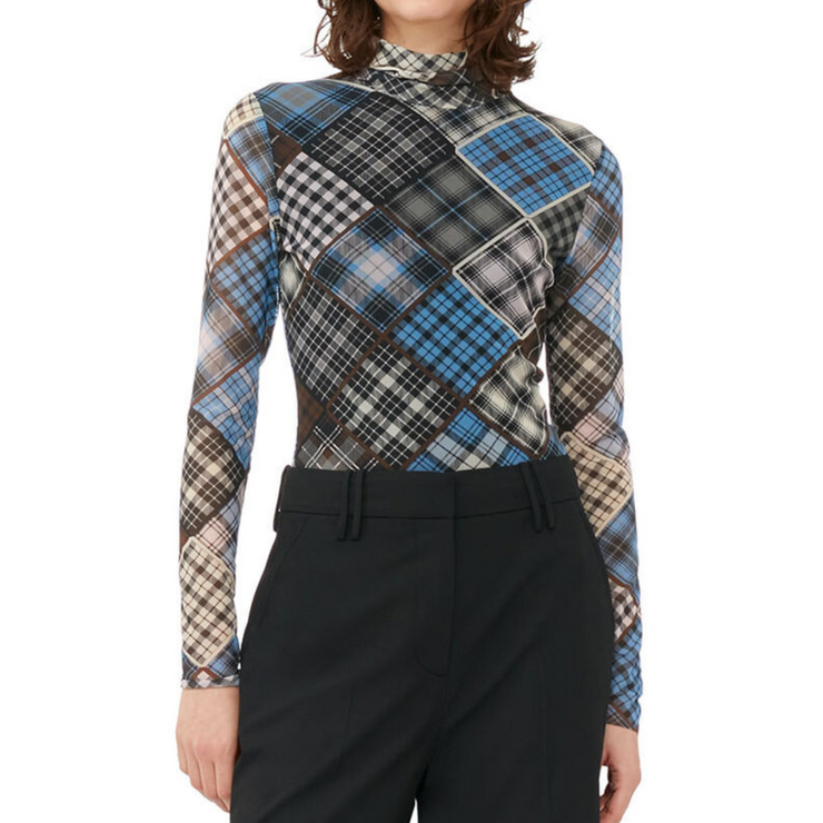 Printed Mesh Long Sleeve Rollneck – Gretta & Co.