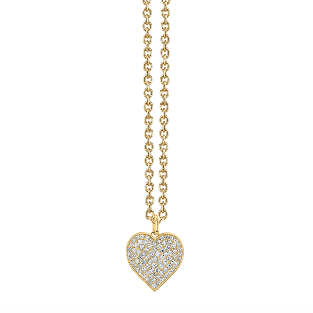 XL Pave Heart Necklace