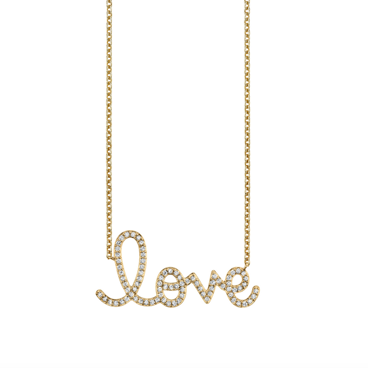 Big Love Script Necklace