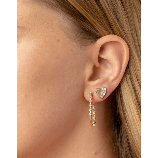 Gold Elongated Inside Outside Hoops
