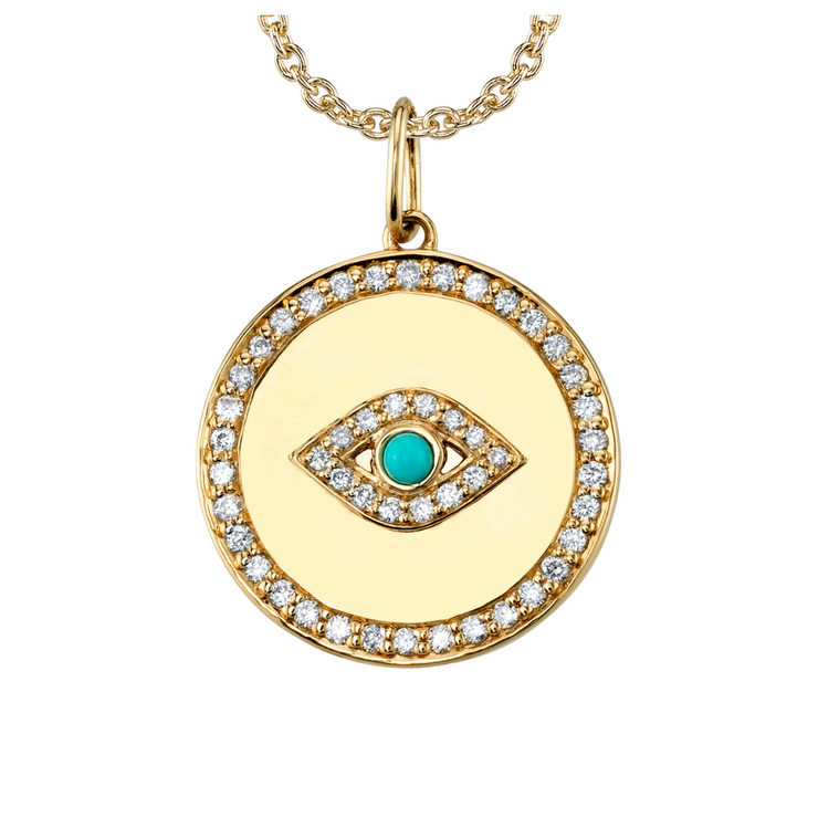 Bezel Evil Eye Medallion