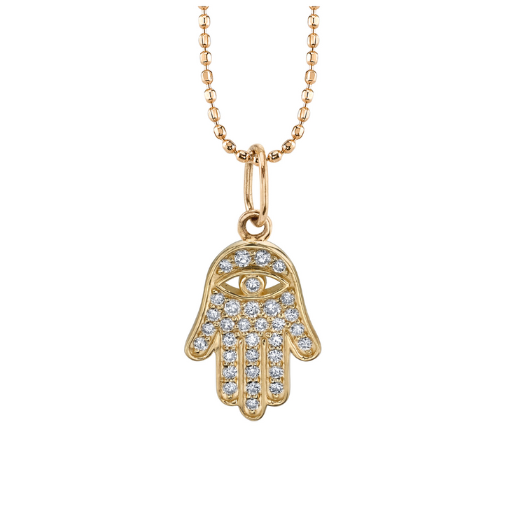 Mini Pave Hamsa Charm