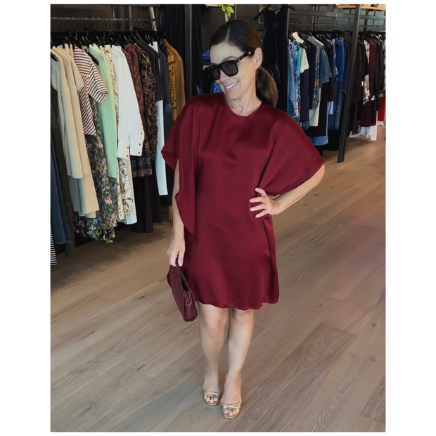 Mini Ruby Draped Dress