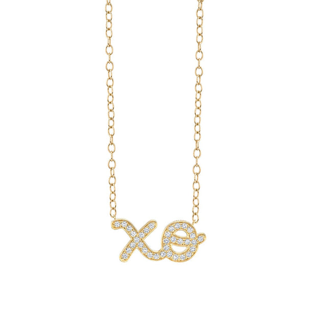 XL XO Script Necklace