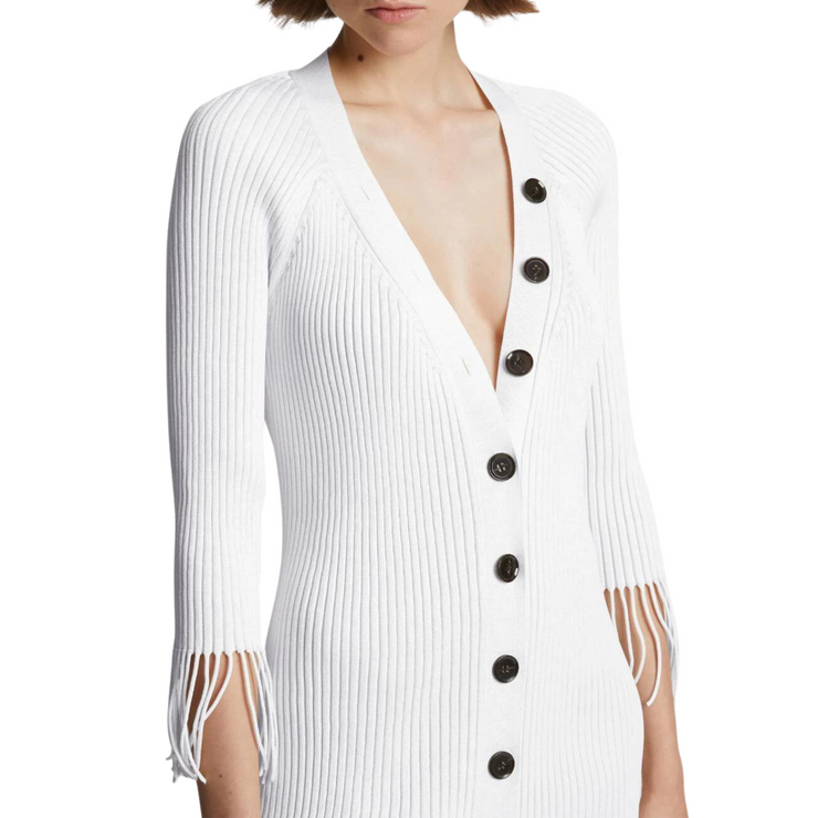 Rib Knit Button Dress
