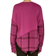 Plum Soft Flannel Patty Sweatshirt
