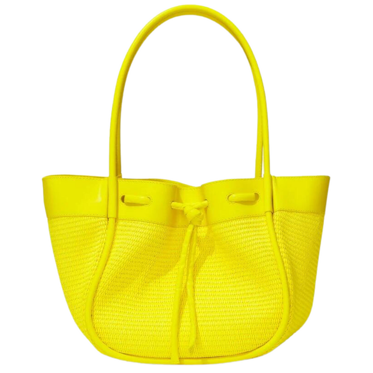 Raffia Ruched Tote