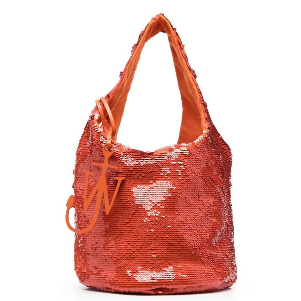 Fendi Sequin and Leather Baguette Mini Red in Polyester with Gold