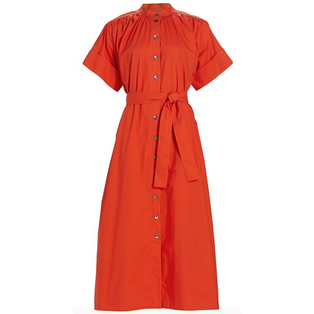 Gathered Short Sleeve Dress